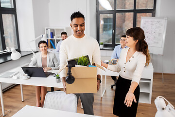 Image showing new male employee with colleagues at office