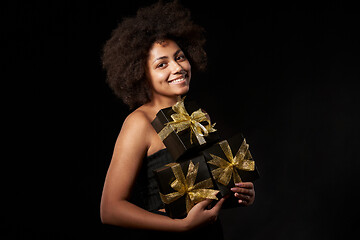 Image showing Black Friday sale, gift, present, celebration concept.