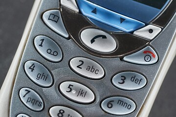 Image showing Old mobile phone buttons