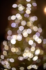 Image showing Christmas Tree Decoration unfocused blurry background