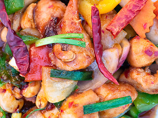 Image showing Thai food, chicken with cashew nuts