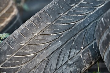 Image showing Tyres trown away