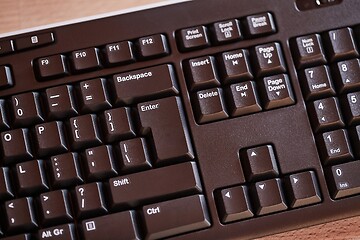 Image showing Black Keyboard Detail