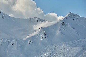 Image showing Mountains covered with snow