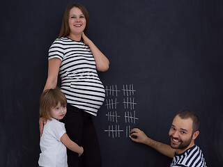 Image showing happy family accounts week of pregnancy