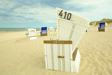 Image showing Sylt beach chairs