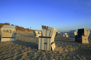 Image showing Sylt beach chairs