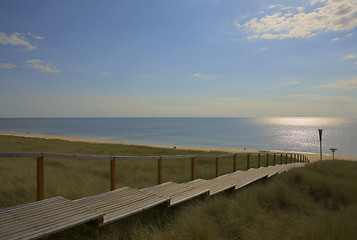 Image showing Sunset at the beach