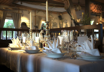 Image showing Wedding Table with candles