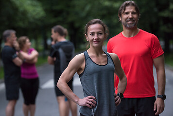 Image showing portrait of a healthy jogging couple