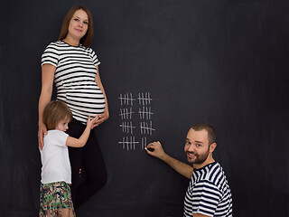 Image showing happy family accounts week of pregnancy