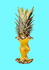 Image showing An alternative pineapple. Modern design. Contemporary art collage.