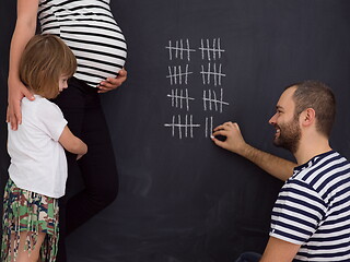 Image showing happy family accounts week of pregnancy