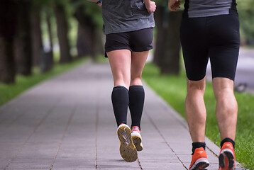 Image showing runners team on morning training