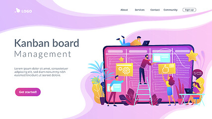 Image showing Kanban board concept vector illustration.
