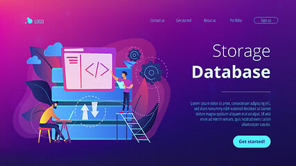 Image showing Big data developer concept vector illustration.