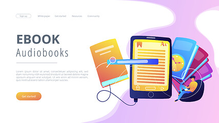 Image showing Ebook concept vector illustration.