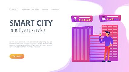 Image showing Intelligent services in smart city concept vector illustration.