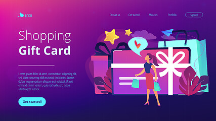 Image showing Gift card concept vector illustration.