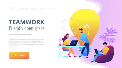 Image showing Coworking concept vector illustration.