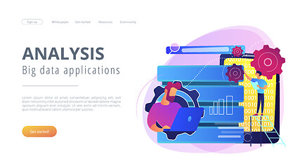 Image showing Big data applications concept vector illustration.