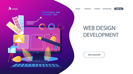 Image showing Web design development concept vector illustration