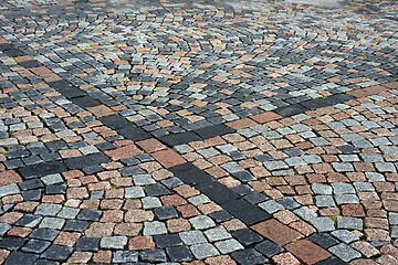 Image showing old stone granite pavement 