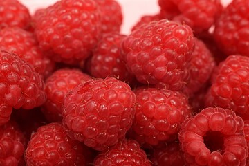 Image showing large ripe fresh raspberry