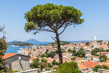 Image showing Panoramic view of traditional old seaside town of Mali Losinjn, Croatia, Mediterranean, Europe