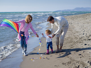 Image showing happy family enjoying vecation during autumn day