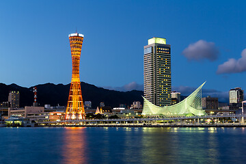 Image showing Kobe city at night