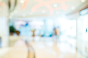 Image showing Shopping mall blur background with bokeh