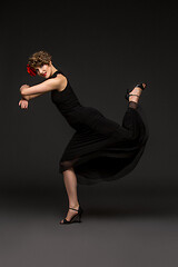 Image showing girl dancer in tango dress