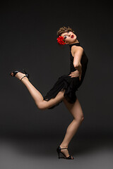 Image showing girl dancer in tango dress