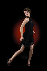 Image showing girl dancer in tango dress