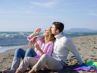 Image showing young couple enjoying time together at beach