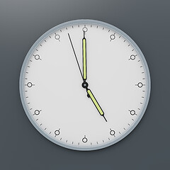 Image showing a clock shows five o\'clock