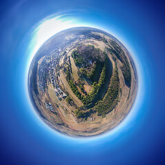 Image showing little planet panorama of Muenklingen Kuppelzen Germany