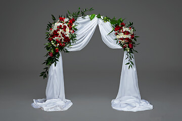 Image showing flower arch wedding decoration