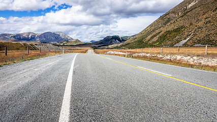 Image showing Landscape scenery road in south New Zealand