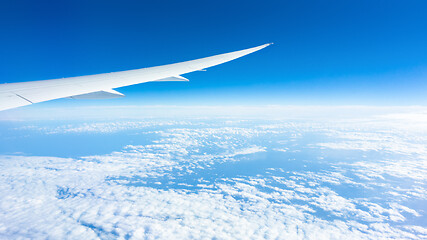 Image showing flight over clouds