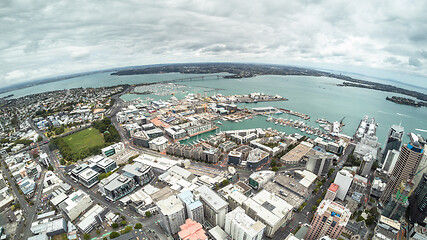 Image showing view to the Auckland harbour New Zealand