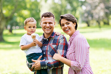 Image showing happy family at summer park