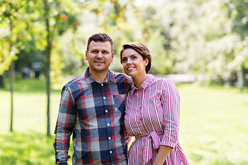 Image showing happy couple in summer park