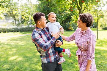 Image showing happy family at summer park