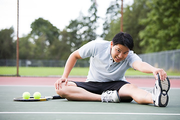 Image showing Asian tennis player