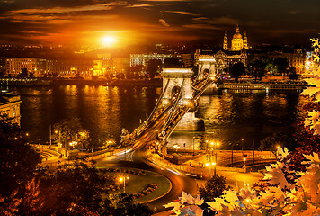 Image showing Szechenyi bridge of Budapest