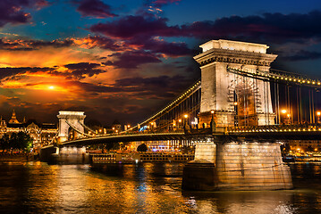 Image showing Illumination of Chain Bridge