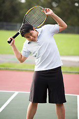 Image showing Asian tennis player