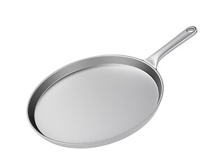 Image showing Stainless steel frying pan